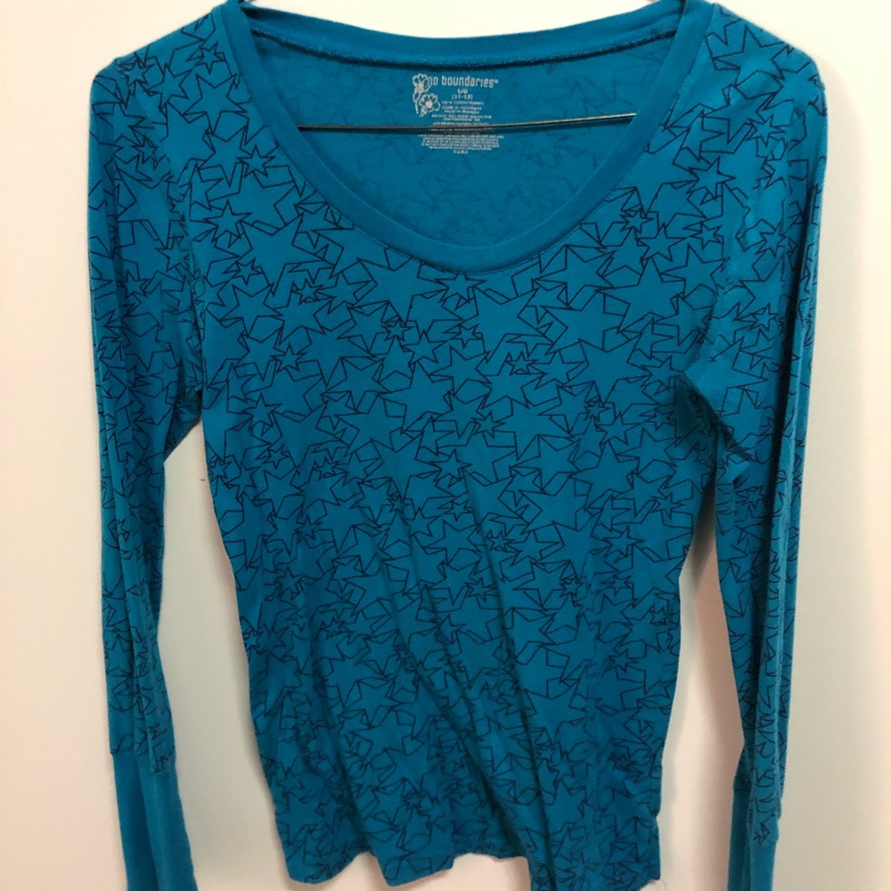 Blue stars long sleeve shirt